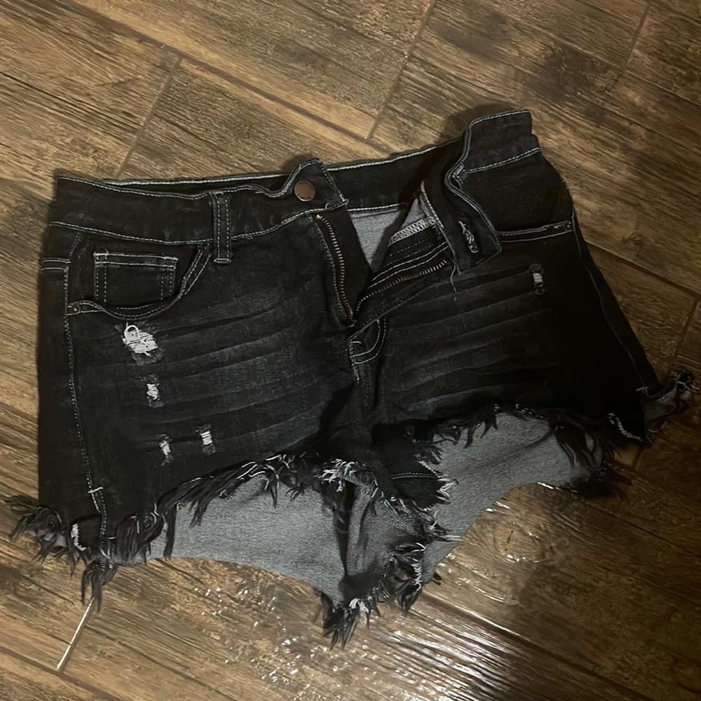 Dark denim cut off shorts